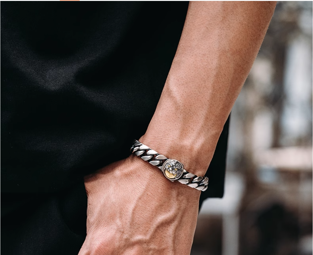 MYH3257 Pure Silver Bracelet – Majestic Wealth-Attracting Original Design