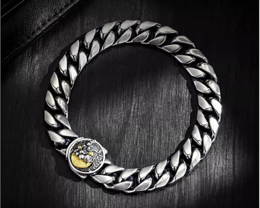 MYH3257 Pure Silver Bracelet – Majestic Wealth-Attracting Original Design